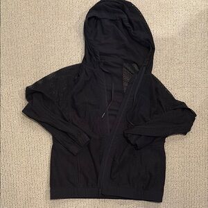 Black Mesh Hooded Jacket